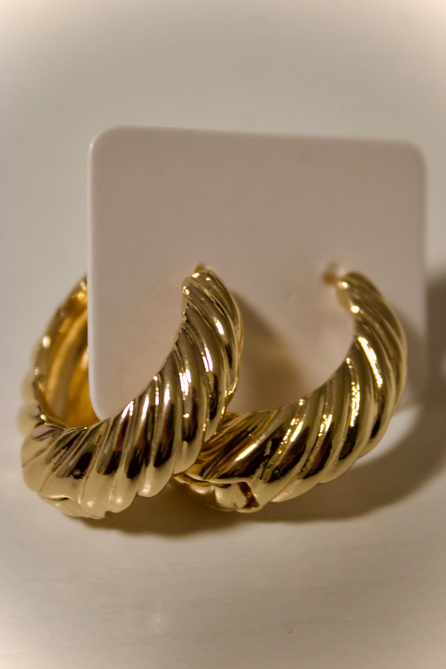 Twisted Chunky Gold Hoops